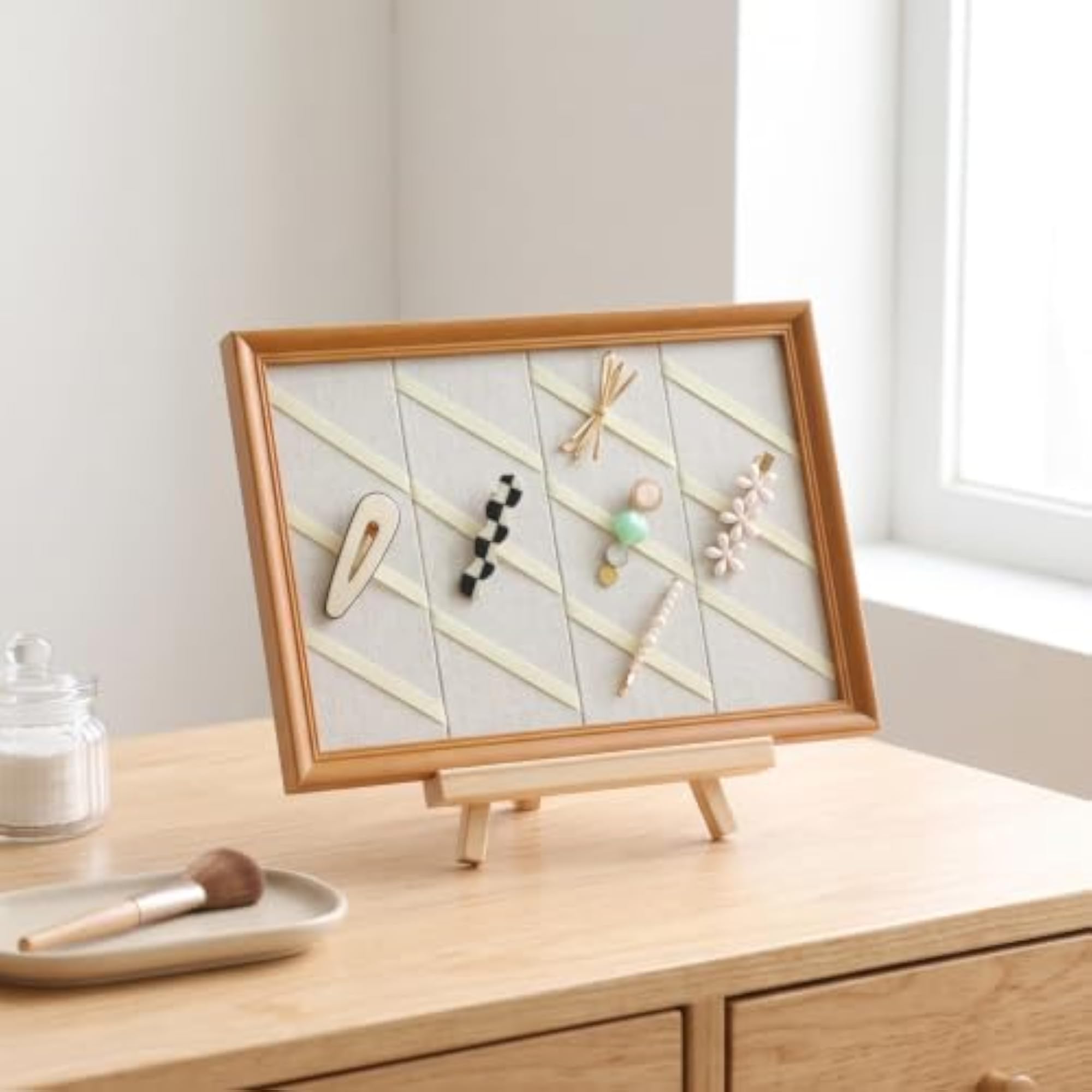 Tabletop Hair Accessory Organizer, Rectangular Jewelry Display